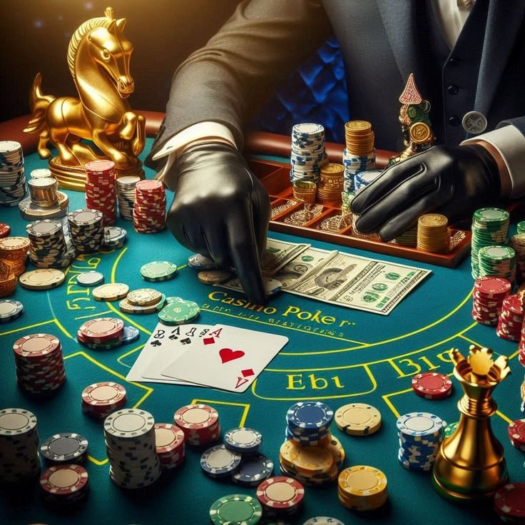 Live poker action with betting interface